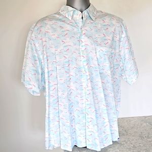 Shark Week Special! Peter Millar short-sleeved button-up cotton shirt